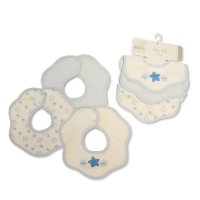 BW-104-830S: Baby Boys 3 Pack Bibs- Stars