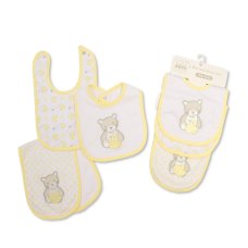 BW-104-831L: Baby 2 Bibs & Burp Cloth Set- Lemon