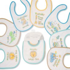 BW-104-832: Baby Boys Seven Days of the Week Bibs (7 Pack)