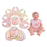 BW-104-833: Baby Girls Princess Days of the Week Bibs (7 Pack)