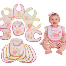 BW-104-833: Baby Girls Princess Days of the Week Bibs (7 Pack)