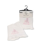 BW-110-417: Baby Shawl with ' Pretty Princess' Embroidery