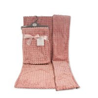 BW-112-1030DP: Baby Dusty Pink Jacquard Wrap - Squares