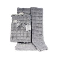 BW-112-1030G: Baby Grey Jacquard Wrap - Squares