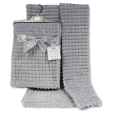 BW-112-1030G: Baby Grey Jacquard Wrap - Squares