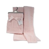 BW-112-1030P: Baby Pink Jacquard Wrap - Squares