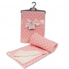 BW-112-1049P: Baby Cotton Wrap With Spots- Pink