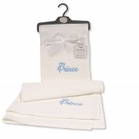 BW-112-1061: Baby Cotton Waffle Wrap- Little Prince