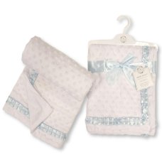 BW-112-2013S: Baby Velour Bubble Wrap with Lace- Sky