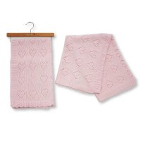BW-112-2036P: Baby Cotton Heart Wrap on Hanger- Pink
