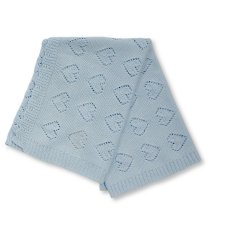 BW-112-2036S: Baby Cotton Heart Wrap on Hanger- Sky