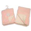 BW-112-2042P: Baby Flannel Sherpa Wrap- Pink