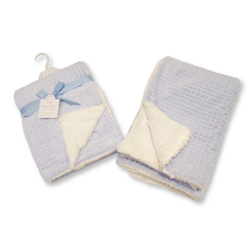 BW-112-2042S: Baby Flannel Sherpa Wrap- Sky BW-112-2042S: Baby Flannel Sherpa Wrap- Sky