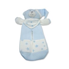 BW-112-3006S: Baby Teddy Nappy/ Diaper Storage Bag - Sky