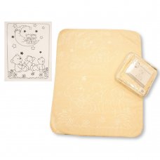 BW-112-712C: Baby Embossed Mink Pram Blanket- Cream