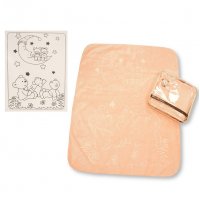 BW-112-812P: Baby Embossed Mink Cot Blanket- Pink (110x140cm)