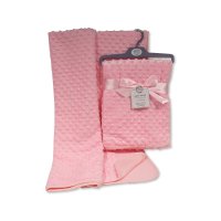 BW-112-943P: Baby Velour Bubble Wrap with Cotton Back-Pink