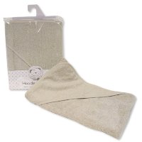 BW-120-094G: Baby Plain Hooded Towel - Grey