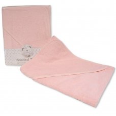 BW-120-094P: Baby Plain Hooded Towel - Pink
