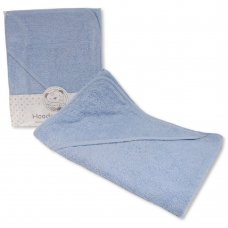 BW-120-094S: Baby Plain Hooded Towel - Sky
