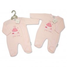 BW-13-350: Baby Girls Velour All in One - Sweet Treats (NB-6 Months)