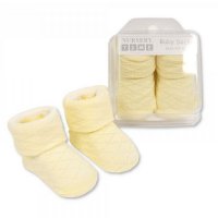 BW-6115-2114L: Baby Diamond Design Socks in Box - Lemon