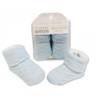 BW-6115-2114S: Baby Diamond Design Socks in Box - Sky