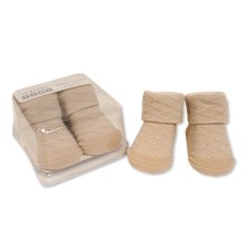 BW-6115-2114TP: Baby Diamond Design Socks in Box - Taupe