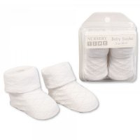 BW-6115-2114W: Baby Diamond Design Socks in Box - White