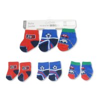 BW-61-2245: Baby Boys 3 Pack Socks (0-6 Months)