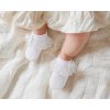 BW-61-2249: Baby Lace Socks With Bow - White (0-18 Months)