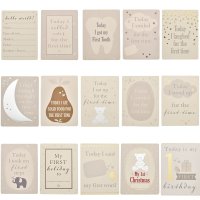 CG1535: BAMBINO LITTLE STAR BABY MILESTONE CARDS WITH FOIL (30 cards)