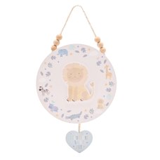 CG2032B: Petit Cheri Lion Round Plaque - Baby Boy