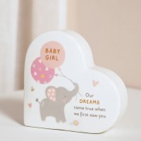 CG2065: Hello Baby Ceramic Mantel Heart - Baby Boy