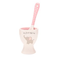 CG2082: Hello Baby 2 Piece Egg Cup & Spoon Set - Pink