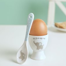 CG2083: Hello Baby 2 Piece Egg Cup & Spoon Set - Blue