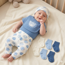 D07436: Baby Boys Lion 10 Piece Gift Set (NB-6 Months)