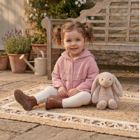 E07932A: Baby Girls Knitted, Hooded Poncho & Ribbed Legging Outfit (9-24 Months)