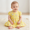 E33209: Baby Girls All Over Print Lined Dress  (1-2 Years)