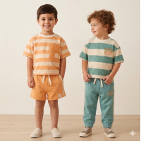 F10068TOD: Boys 2 T-Shirts, Short & Jogger Set (2-4 Years)