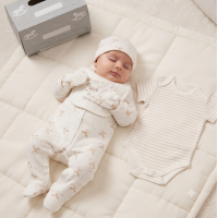 F10096NB: Baby Unisex "Welcome Little One" 6 Piece Mesh Bag Gift Set (NB-6 Months)