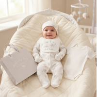 F10099NB: Baby Unisex "We Are The World" 6 Piece Mesh Bag Gift Set (NB-6 Months)