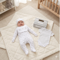 F10398NB: Baby Unisex Rocking Horse 6 Piece Mesh Bag Gift Set (NB-6 Months)