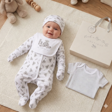 F10400NB: Baby Unisex Toy Box 6 Piece Mesh Bag Gift Set (NB-6 Months)