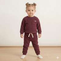 G10889INF: Baby Brushed Rib Sweatshirt & Jog Pant Outfit (12-24 Months)