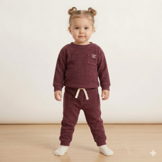 G10889INF: Baby Brushed Rib Sweatshirt & Jog Pant Outfit (12-24 Months)