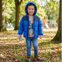 G10920: Boys Bench Puffer Coat, Top & Jean Outfit (18 Months-5 Years)