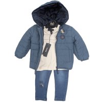 G10943: Boys Bench Puffer Coat, Top & Jean Outfit (18 Months-5 Years)