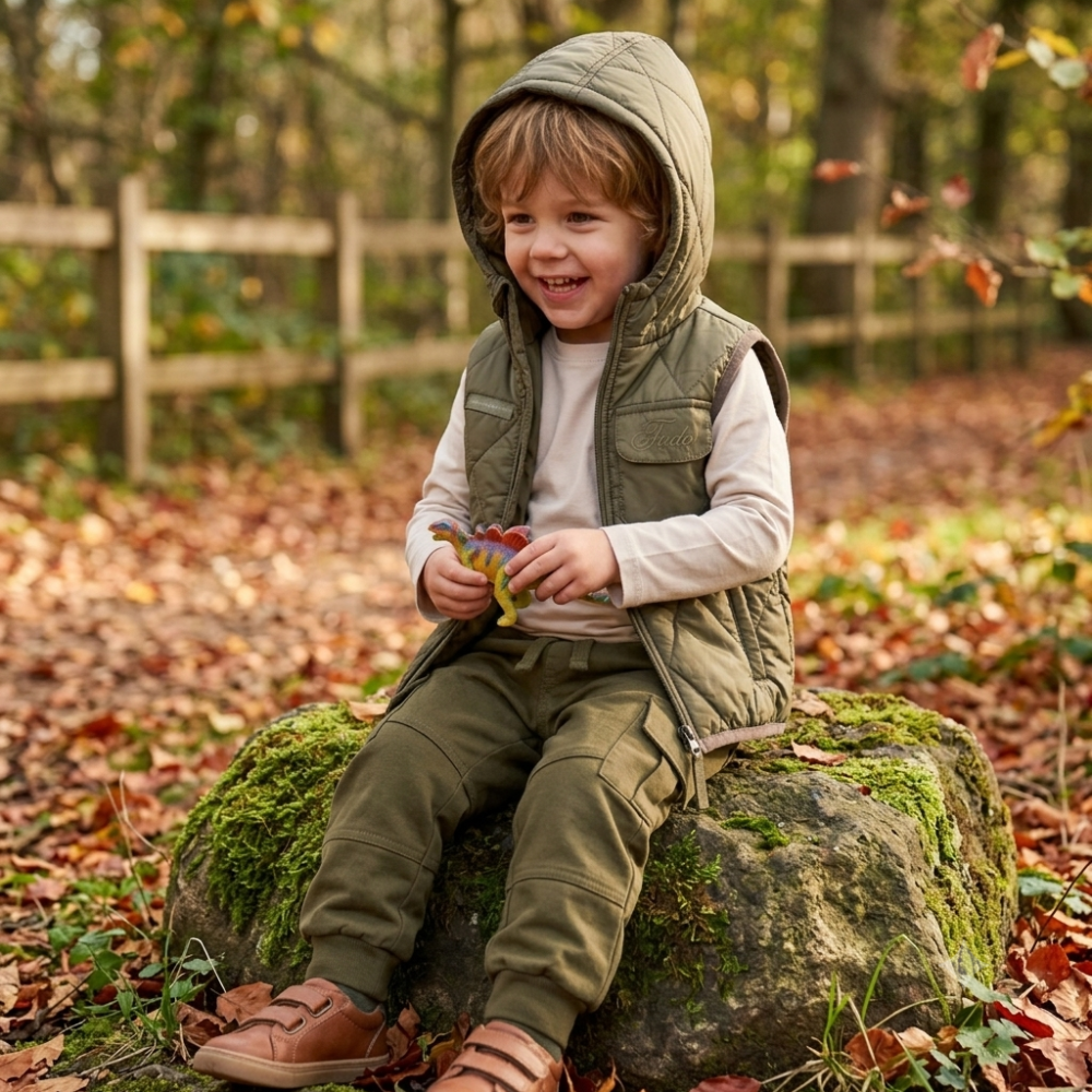G11316TOD: Boys Quilted Gilet, Top & Cargo Pant Outfit (2-4 Years) G11316TOD: Boys Quilted Gilet, Top & Cargo Pant Outfit (2-4 Years)