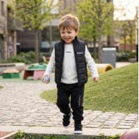 G11321TOD: Boys Quilted Gilet, Top & Jog Pant Outfit (2-4 Years)